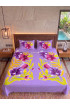 Hand Painted Rayon Bedsheet Set King Size